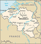 Mapa Belgie