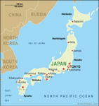 Mapa Japonska