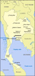 Mapa Thajska